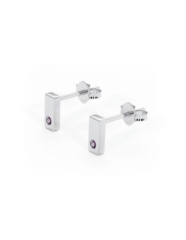 Charisma - Srebrne kolczyki z ametystem