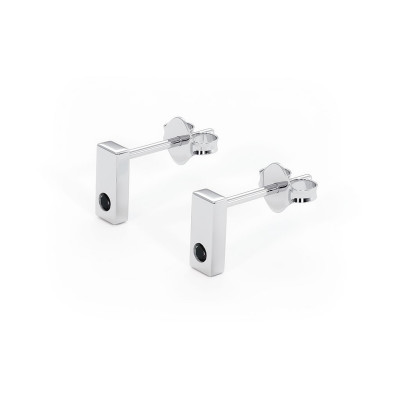 Charisma - Srebrne kolczyki z czarnym onyksem