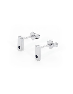 Charisma - Srebrne kolczyki z czarnym szafirem