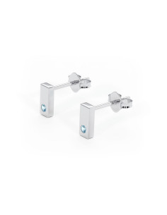 Charisma - Srebrne kolczyki z niebieskim topazem