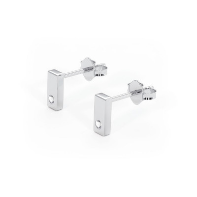 Charisma - Srebrne kolczyki z białym topazem