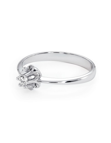 Fiore - Srebrny pierścionek z  niebieskim topazem