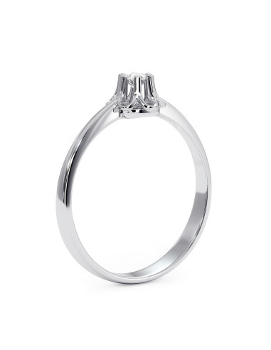 Fiore - Srebrny pierścionek z  granatem