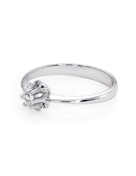 Fiore -Srebrny pierścionek z oliwinem