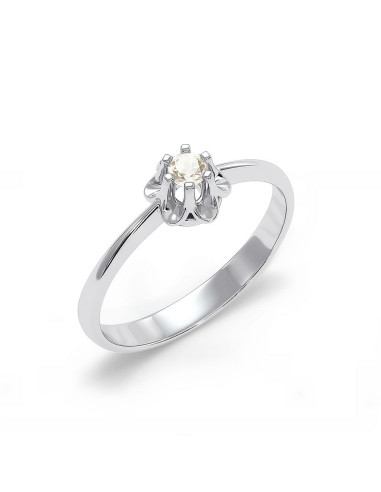 Fiore -Srebrny pierścionek z cytrynem