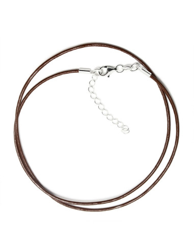 Feather - Srebrny naszyjnik z czarnym szafirem