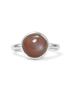 Candy - Srebrny pierścionek z kamieniem księżycowym