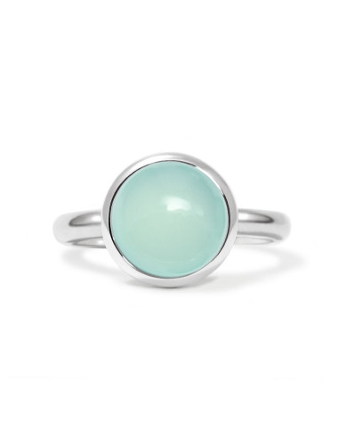 Candy - Srebrny pierścionek  z chalcedonem
