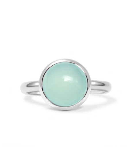 Candy - Srebrny pierścionek  z chalcedonem