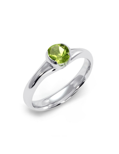 Sydney - Srebrny pierścionek z oliwinem