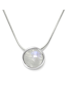 Candy - Srebrny naszyjnik z kamieniem księżycowym