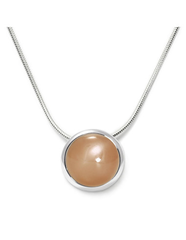 Candy - Srebrny naszyjnik z kamieniem księżycowym