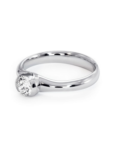 Sydney - Srebrny pierścionek z czarnym szafirem