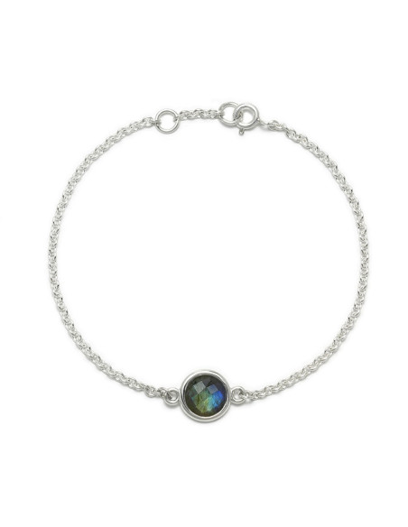 Aura - Bransoletka srebrna z labradorytem