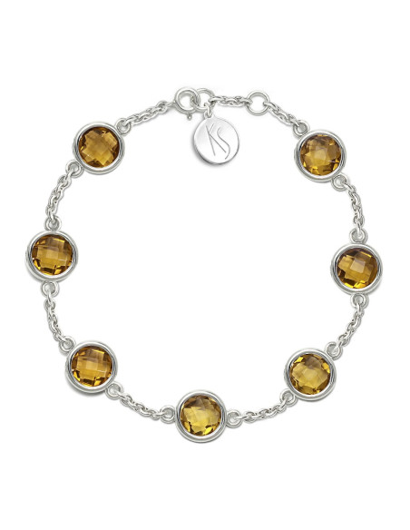 Aura - Bransoletka srebrna XL z kwarcem