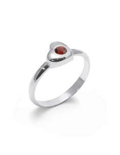 Love - Srebrny pierścionek z granatem