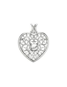Love - Srebrna zawieszka z białym topazem