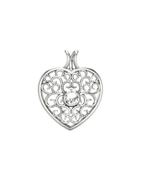 Love - Srebrna zawieszka z białym topazem