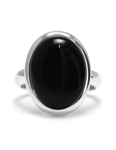 Stone - Srebrny pierścionek z czarnym onyksem