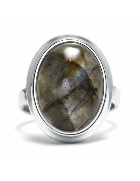 Stone - Srebrny pierścionek z labradorytem