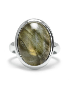 Stone - Srebrny pierścionek z labradorytem
