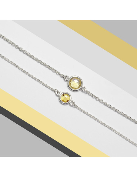 Aura - Bransoletka srebrna z cytrynem