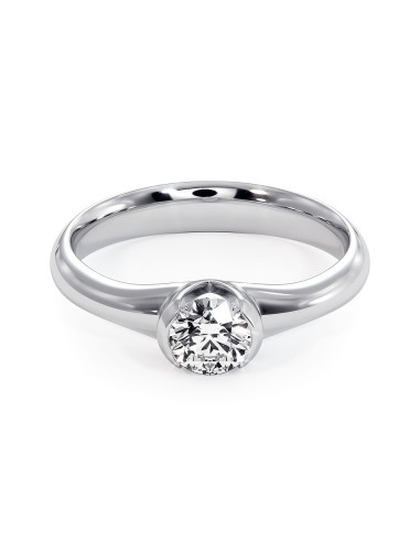 Sydney - Srebrny pierścionek z białym topazem