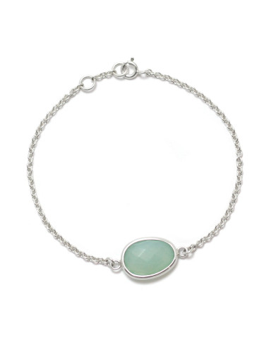 Aura II - Bransoletka srebrna z chalcedonem