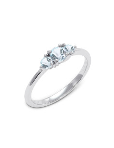 Cocktail - Srebrny pierścionek z niebieskim topazem