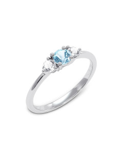 Cocktail - Srebrny pierścionek z topazem
