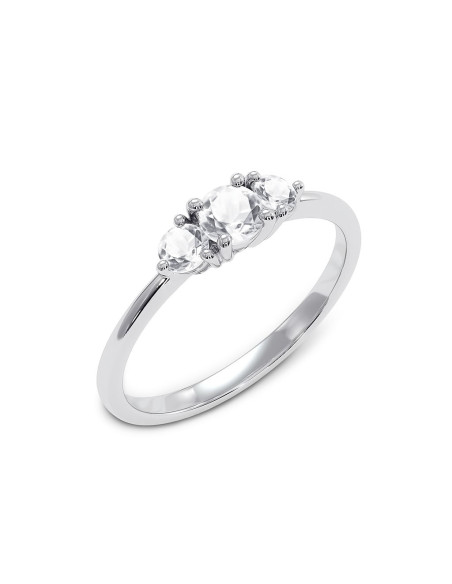 Cocktail - Srebrny pierścionek z topazem