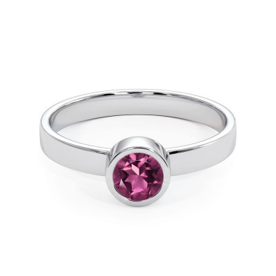 Stack me - Srebrny pierścionek z rodolitem