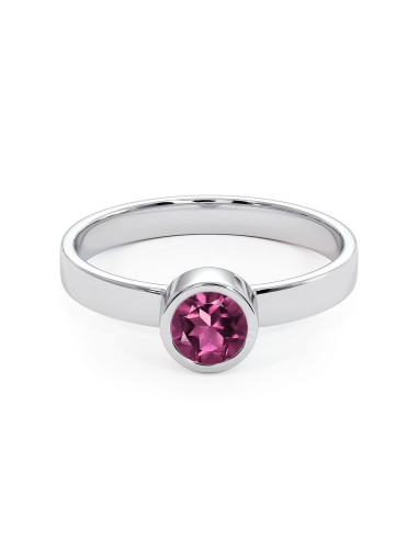 Stack me - Srebrny pierścionek z rodolitem