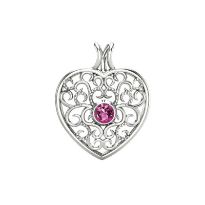 Love - Srebrna zawieszka z rodolitem