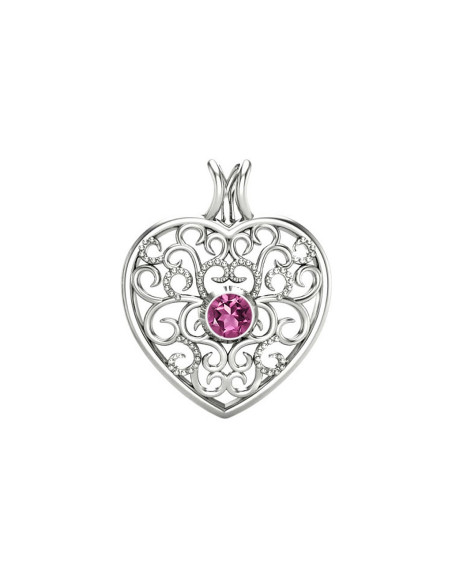 Love - Srebrna zawieszka z rodolitem