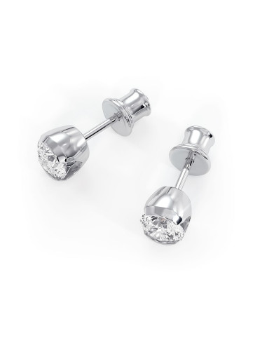 Sydney - Srebrne kolczyki z  opalem