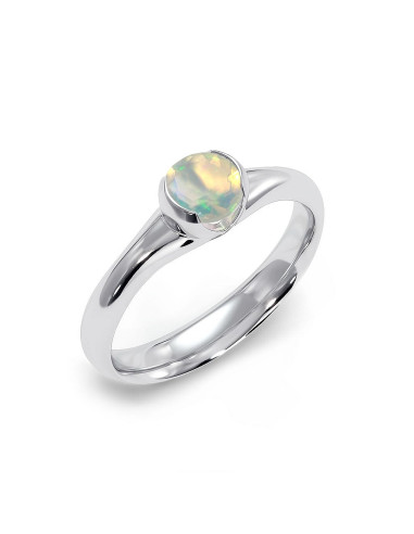 Sydney - Srebrny pierścionek z opalem