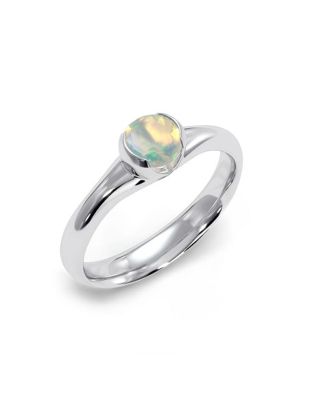 Sydney - Srebrny pierścionek z opalem