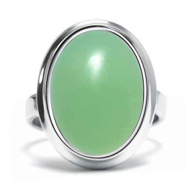 Stone - Srebrny pierścionek z chalcedonem