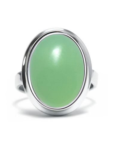 Stone - Srebrny pierścionek z chalcedonem