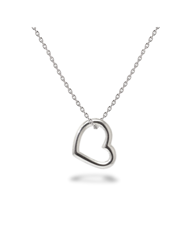 Love - Srebrny naszyjnik z serduszkiem
