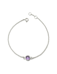 Aura - Bransoletka srebrna z ametystem