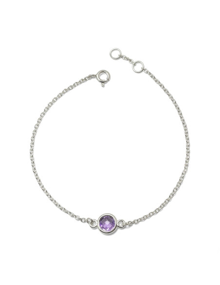Aura - Bransoletka srebrna z ametystem