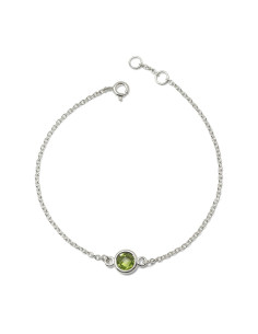Aura - Bransoletka srebrna z oliwinem
