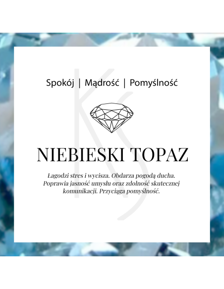Aura - Srebrna zawieszka z niebieskim topazem