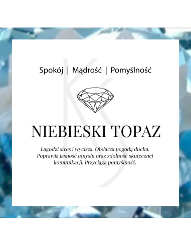 Stack me - Srebrna zawieszka z niebieskim topazem