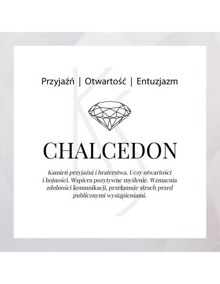 Aura II - Bransoletka srebrna z chalcedonem