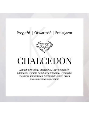 Candy - Srebrny pierścionek  z chalcedonem