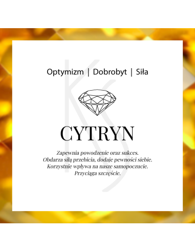 Love - Srebrny naszyjnik "miłość" z cytrynem