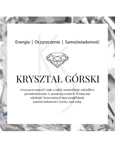 Stack me - Srebrne kolczyki z kryształem górskim